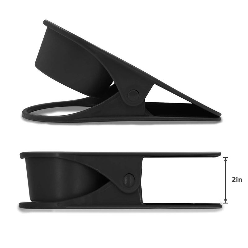 Dirza Upgraded Clip On Cup Holder for Office Chair Table Desk Side to Hold Coffee Mug Water Soda Tea Drinking Bottle Black - Image 2